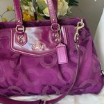 Coach  Ashley Dotted Op Art Purple Satchel /Shoulder Bag Photo 7
