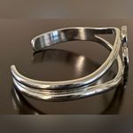 Vintage Sterling Silver | Turquoise Inlay Heart Cuff Bracelet Photo 2