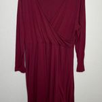 Old Navy burgundy wine red v-neck long sleeve dress size XXL Photo 1