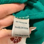 L.L. Bean Women's Green Fleece Quarter Zip Pullover Sweater Photo 4