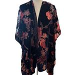 Woven Heart Burnout Velvet Floral Kimono/Duster in Size M/L Photo 0