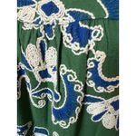 Never A Wallflower NWT Square Neck Maxi Dress Women’s Size XS Crewel Work Green Photo 5