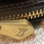 Pour La Victoire ‎ Black Leather Clutch Bag Gold Hardware Vintage Photo 5