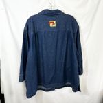 VTG Bechamel Plus Sz 3X Denim Top School Bus Embroidered Blue Button Teacher 168 Photo 1