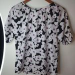 Larry Levine  14 Black Purple Flowers Top Plus Photo 2