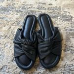 J.Crew  Navy Blue Leather Menorca Twist Knot Sandals Size 9 US Photo 1