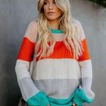 VICI Happy Days Striped Knit Sweater Photo 1