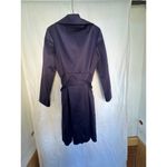 Tahari Belted Trench Coat Classic Double Breasted Purple Jacket Small Photo 1