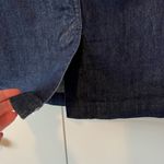 Banana Republic Two Button/Zip Closure Dark Wash Jean Mini Skirt Sz 29R Photo 6