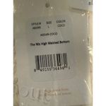 ANDIE NWT  Swim The 90s High Waisted Embroidered Bikini Bottom L Coconut #3234 Photo 6