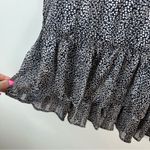 Lulus | Navy and White Animal Print Long Sleeve Tiered Skirt Dress Size Medium Photo 3