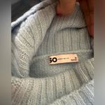 SO  Oversized  powder blue Turtleneck Sweater Size Medium!! Photo 3