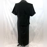 Sag Harbor Vintage  black patterned dress maxi dress jacket suit size petite 10P Photo 4