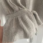 Lucky Brand  Womens Medium Gray‎ Ribbed Pullover Bell Tie Sleeve Top Photo 1