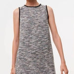 Loft  Multicolored Tweed Style Sleeveless Color Shift Crewneck Dress size XSP Photo 0