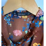 ZARA  NEW WOMAN MIDI‎ FLORAL PRINT DRESS WITH BOW V-NECK Photo 2