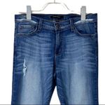 Vervet Flying Monkey Women's Jeans Distressed Raw Hem Skinny Ankle Medium Blue Size 30 Photo 2