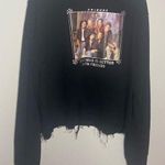 Ripple Junction Plus Size 2X Black Cropped Friends Christmas Sweater Raw Hem Photo 0