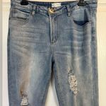 Kendall + Kylie Light Denim Straight Leg Distressed Jeans - Size 11/12 Photo 2