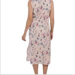 Bellambra Linen Midi Dress Light Pink Smocked waist Tie Back sleeveless Size S Photo 1