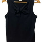 Kate Spade Pomona Front Tie Bow Tank Top Black Size Small Sleeveless Photo 0