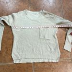 Madewell  Sweater Women Beige Knit Cotton Blend Long Sleeve Slit Pullover size S Photo 6