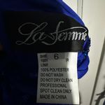 La Femme Blue Prom Dress Photo 3