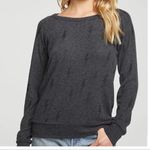 Hummingbird  size medium lightning bolt pullover gray long sleeve lightweight top Photo 0