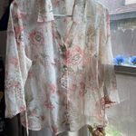 Dress Barn Vintage 80s floral sheer top Photo 6