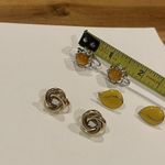 Lot Of 3 Small Clip On / Screw On Style Earrings Photo 2