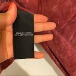 7 For All Mankind Puff shoulder long sleeve top burgundy & white Medium π Photo 9