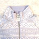 PINK - Victoria's Secret PINK Zig Zag Print Zip Mock Neck Sweater Photo 4