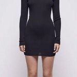 The Kooples NWT Short Wool Black Dress Merino $245 Open Shoulder Size FR 3/ US 8 Photo 0