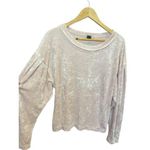 Free People  Milan Layering Top Light Pink Blush Pink Crushed‎ Velvet Small Photo 3