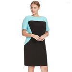 Tahari  Womens A-Line Blue Black Bodycon Formal work wear Mini Dress Photo 2