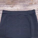 Madewell Navy Blue Gray Textured Stripe Skirt Small Elastic Waistband Stretch Photo 1