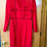 Calvin Klein Gorgeous long sleeve embellished red dress 🌹🌹🌹 Photo 3