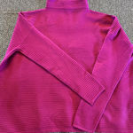 French Connection  bright Pink oversized mock neck ribbed sweater shirt L Photo 0