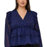 Torrid Chiffon Ruffle Tiered Surplice Cropped Blouse Photo 0