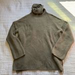 Pact  Apparel Women's Mink Grey Ribbed Turtleneck Sweater Tunic Photo 1