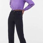 Bershka Nwt Purple Cropped Sweatshirt Sweater Crop Top Jumper Pullover Photo 2