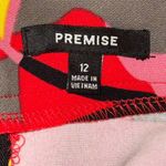 Premise  Skirt Multi Floral Abstract Print Pink Red Gray Yellow Women’s Size 12 Photo 2