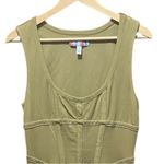 Urban Outfitters Ramona Corset Knit Mini Dress Moss Green Size Large Photo 3