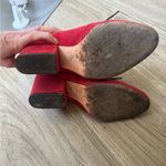 Kate Spade Suede Chunky Red Heels Photo 9