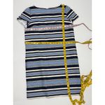 Vilagallo Striped Dress Size 40 Blue White Short Sleeve Cotton Blend US‎ 8 Photo 11
