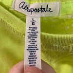 Aeropostale NWT  Lime Green Lace Back Short Sleeve Top Large Photo 3