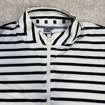 Lands' End Cooling Zip Front Striped Mock Neck UPF 50 Sun Rash Guard Size M Photo 2