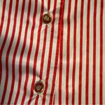 Vintage Russ Red and White Striped Blouse with Bow size women’s 14 made in USA Photo 3
