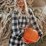 LPA Floyd Buffalo Check Sweater Dress S Photo 0