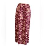 Patrons of Peace  Purple and Cream Floral Maxi Skirt Photo 1